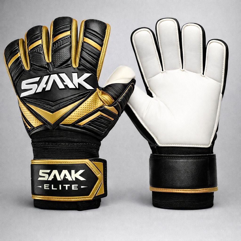 Guantes de portero SAAK Elite – Máximo agarre profesional - Dorado