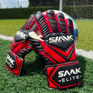 Guantes de portero SAAK Elite – Máximo agarre profesional - Rojo
